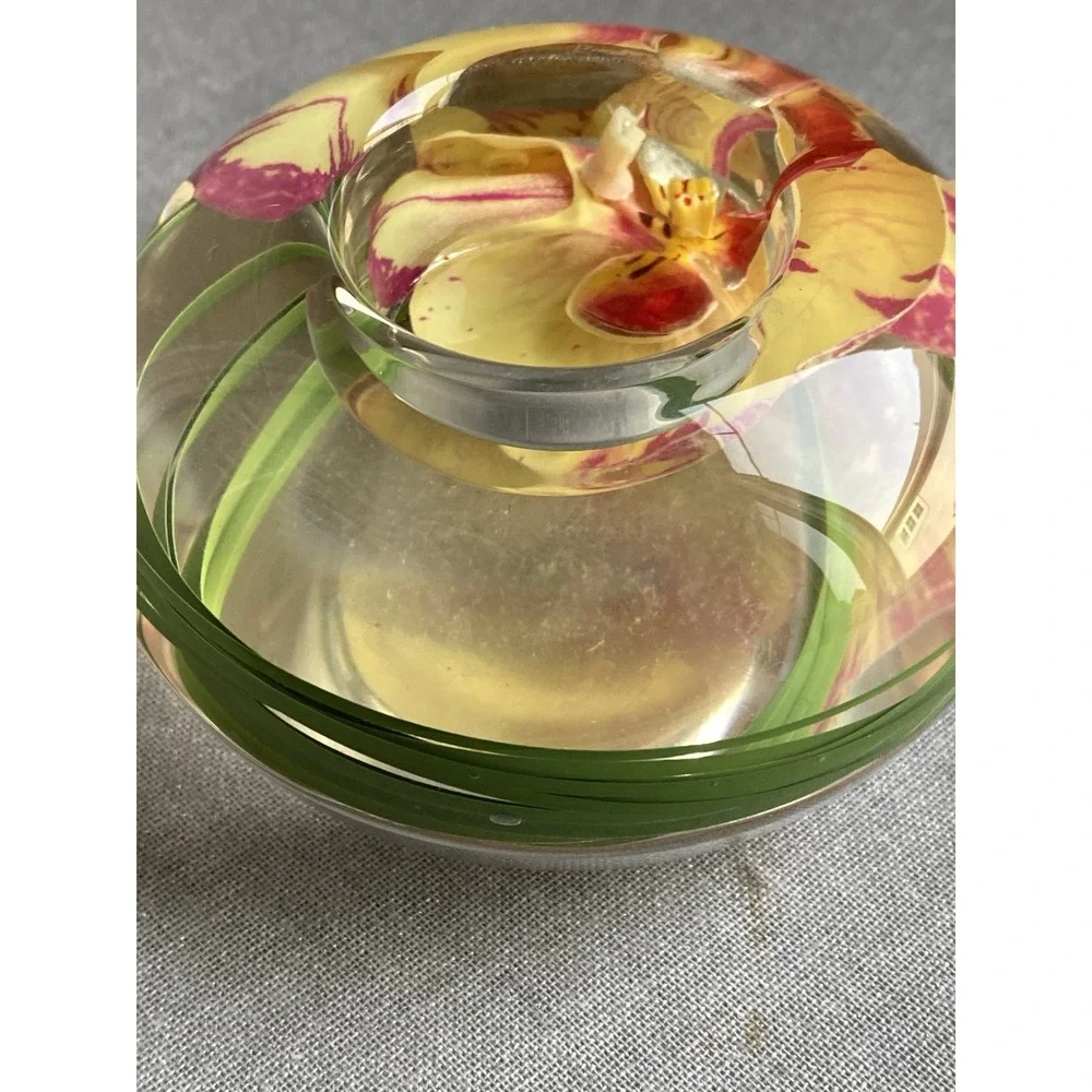 Emilio Robba Orchid Tea Light Candle Holder Yellow Fuchsia Phalaenopsis 4